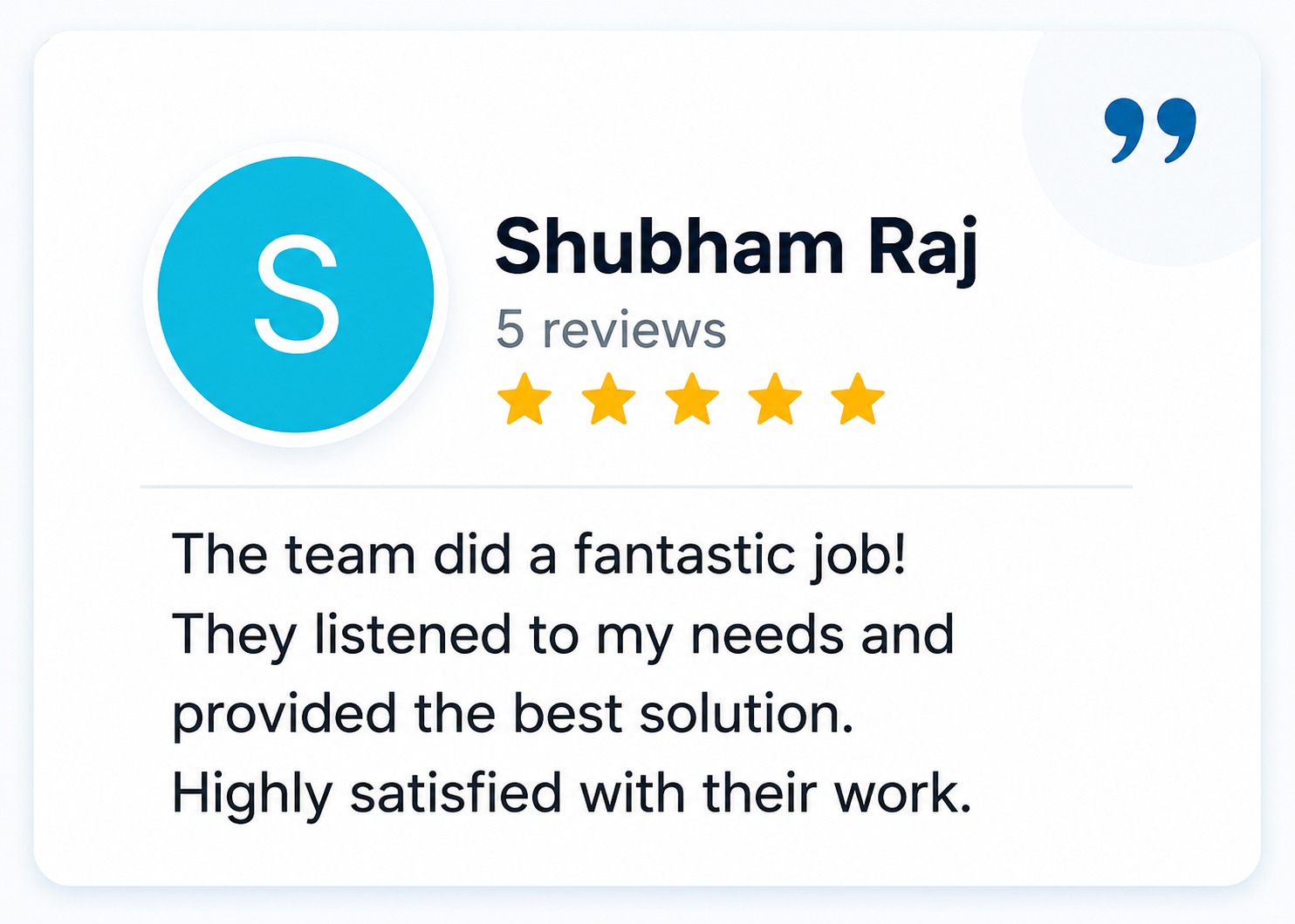 Client Testimonial 1